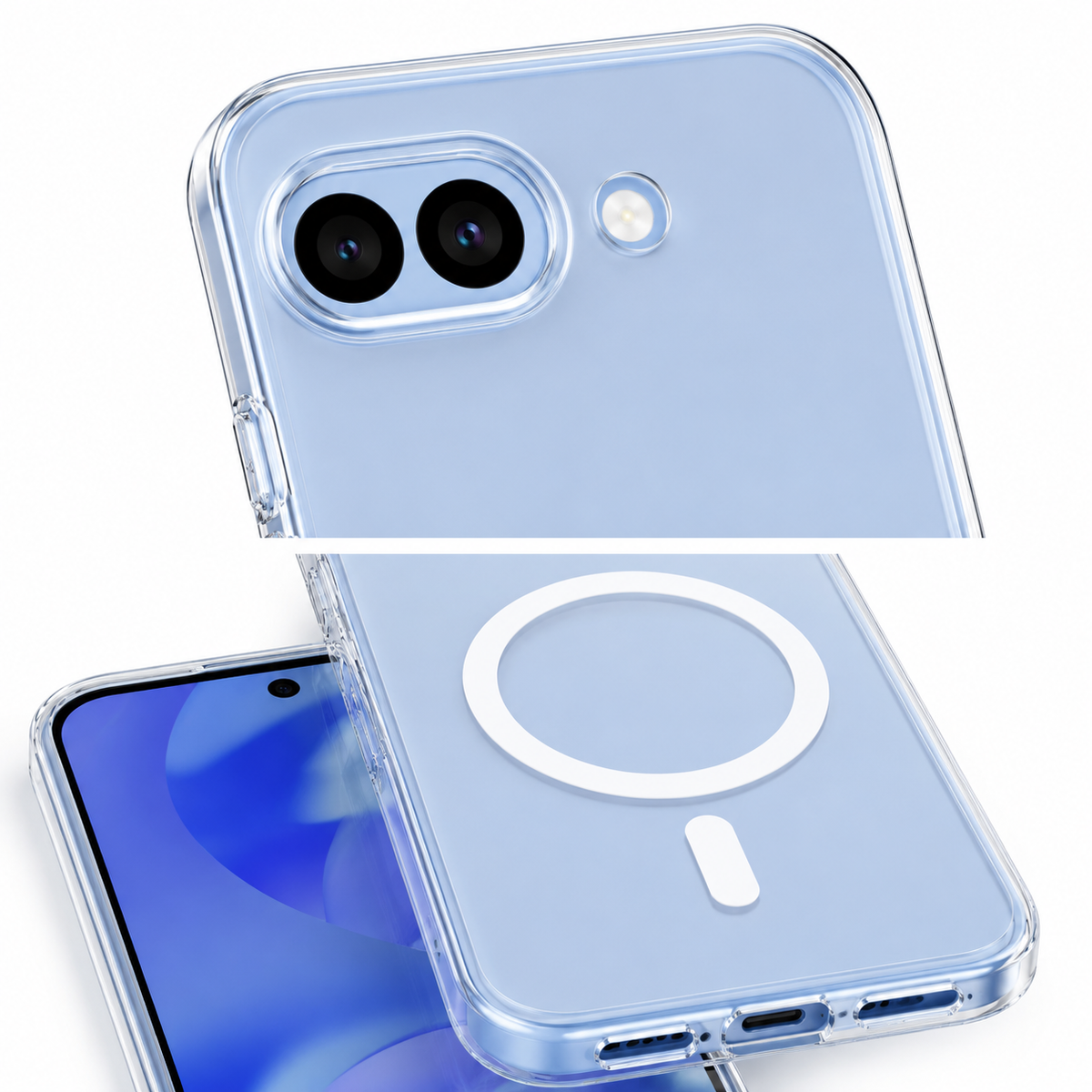 For Google Pixel 10a Clear Magsafe Case – MagSafe Compatible Shockproof Protective Cover