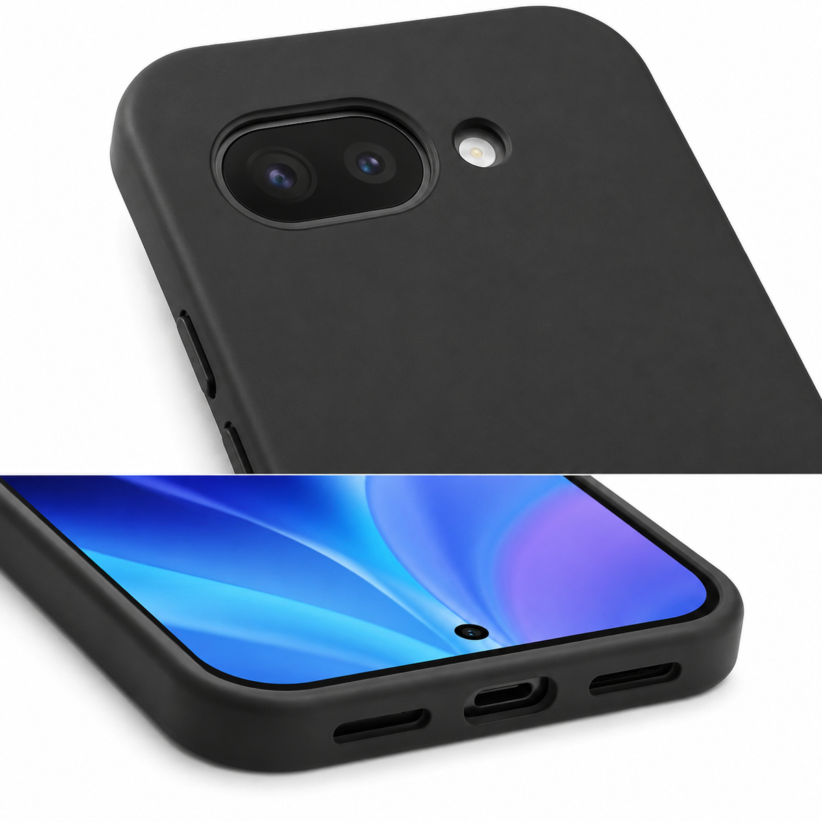 For Google Pixel 10a Case – Black Soft-Touch TPU Cover