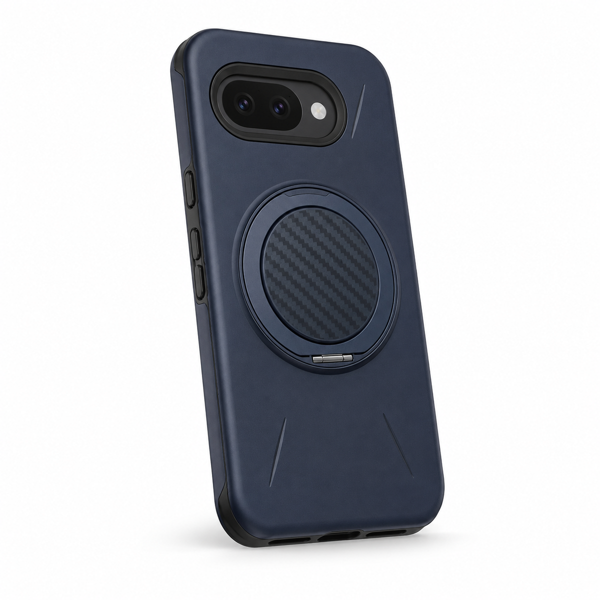For Google Pixel 10a Dark Blue Magsafe Spin Grip Phone Case
