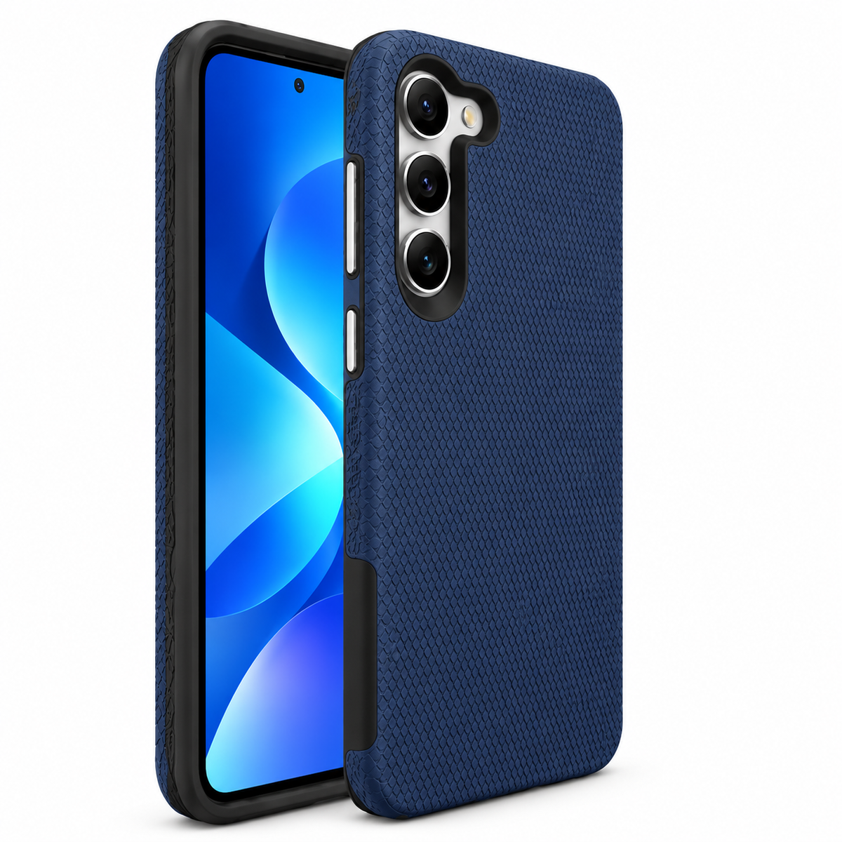 For Samsung Galaxy S25 FE Case – Navy Blue Dual-Layer Shockproof Protective Cover
