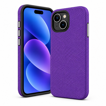 For iPhone 13 Rugged Shockproof Case –Purple  Dual Layer Slim Protective Back Cover