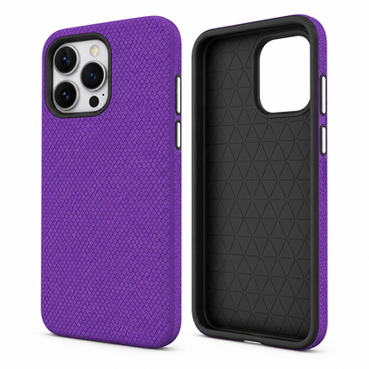 For iPhone 16 Pro Max Rugged Shockproof Case – Dual Layer Protective Cover Purple