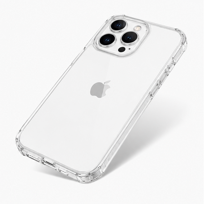 For iPhone 16 Pro Max Crystal Clear Shockproof Case + 1 X Tempered Glass Screen Protector