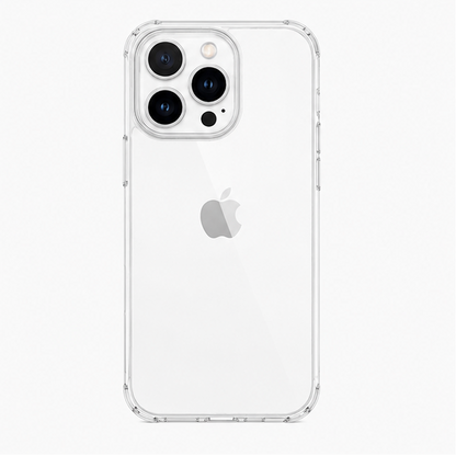 For iPhone 16 Pro Max Crystal Clear Shockproof Case + 1 X Tempered Glass Screen Protector