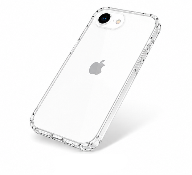 For iPhone 16E Crystal Clear Shockproof Case + 1 X Tempered Glass Screen Protector