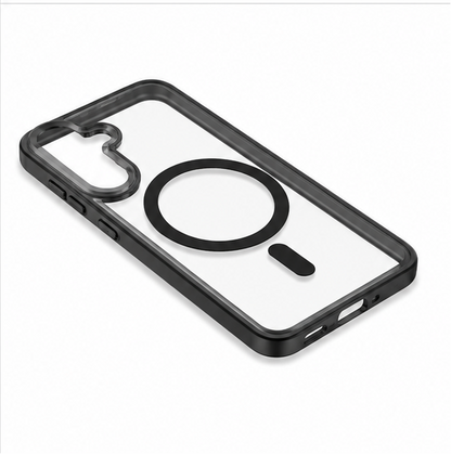 For Samsung Galaxy S24+Plus Magsafe Clear Case – MagSafe Compatible Shockproof Protective Cover (Black)