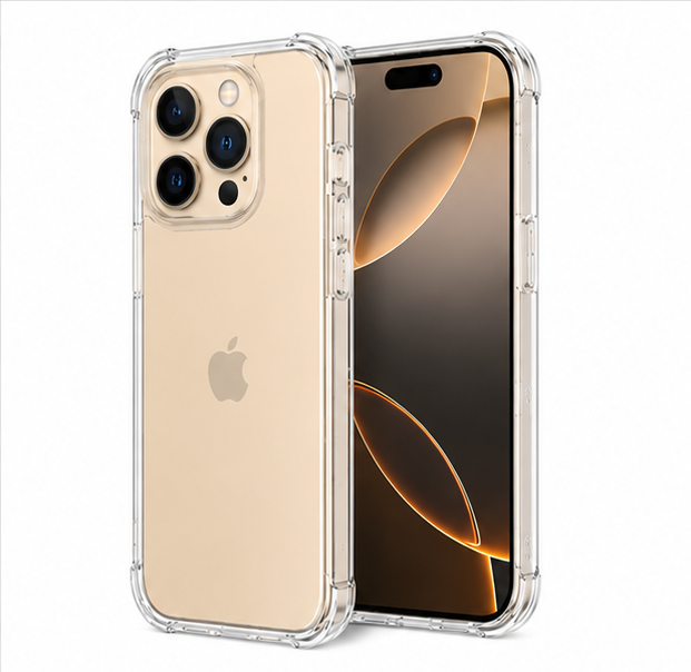 For iPhone 16 Pro Max Shockproof Crystal Clear Phone Case