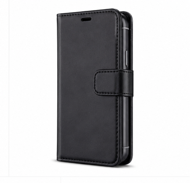 Premium 2-in-1 Black Detachable Wallet Case for iPhone 15
