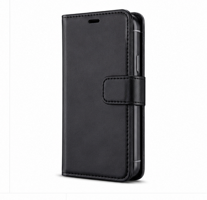 Premium 2-in-1 Black Detachable Wallet Case for iPhone 15