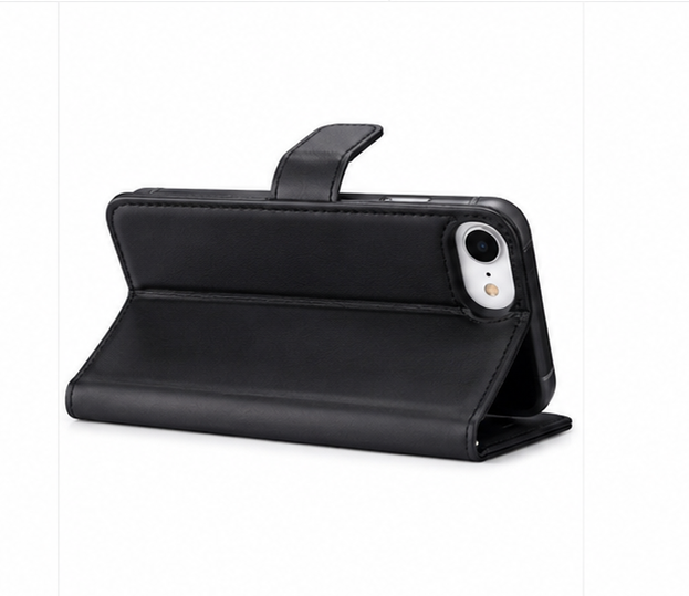 Premium 2-in-1 Black Detachable Wallet Case for iPhone 16e