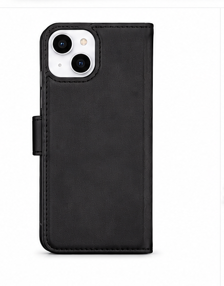 Premium 2-in-1 Black Detachable Wallet Case for iPhone 15