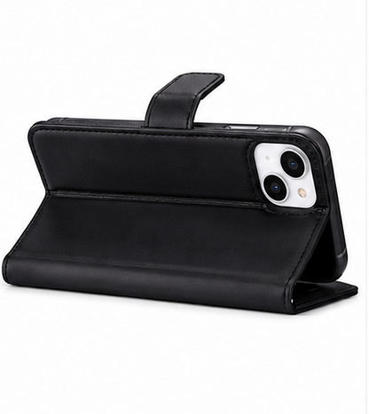 Premium 2-in-1 Black Detachable Wallet Case for iPhone 15