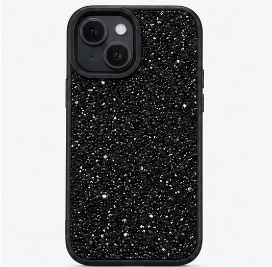 Glitter Protective Case for iPhone 15 – Shockproof Slim Fit Sparkle Back Cover (Black)