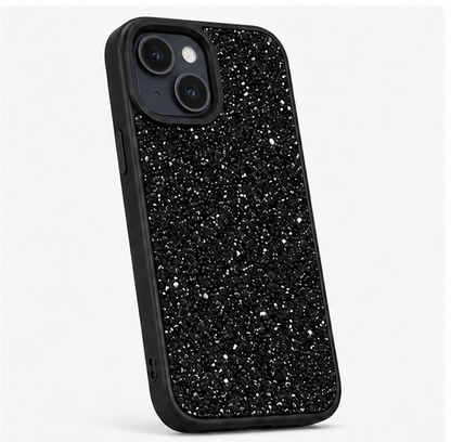 Glitter Protective Case for iPhone 15 – Shockproof Slim Fit Sparkle Back Cover (Black)