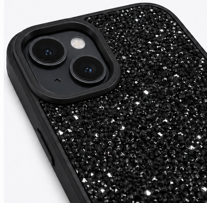 Glitter Protective Case for iPhone 15 – Shockproof Slim Fit Sparkle Back Cover (Black)