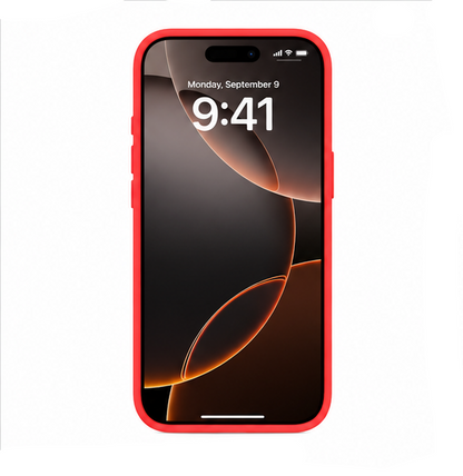 For iPhone 13 Pro Silicone Case -Red, Slim Fit Cover