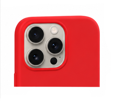 For iPhone 13 Pro Silicone Case -Red, Slim Fit Cover