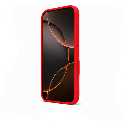 For iPhone 16 Pro Max Red Silicone Shockproof Case + 2 Pack Tempered Glass Screen Protectors | Soft Touch Protective Cover | Red