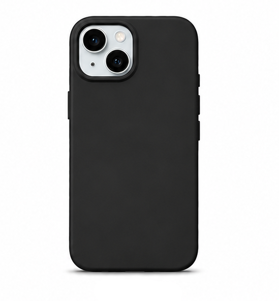 For iPhone 15 Silicone Shockproof Case + 2 Pack Tempered Glass Screen Protectors | Soft Touch Protective Cover | Black