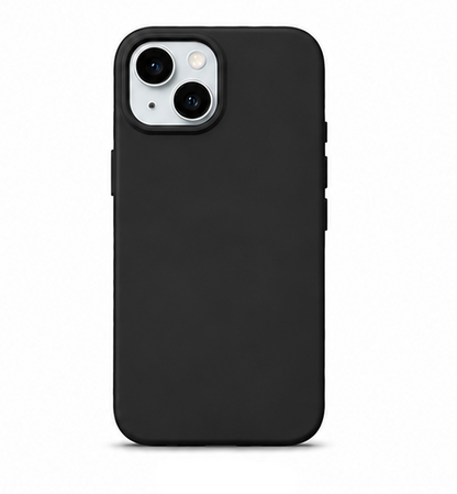 For iPhone 15 Silicone Shockproof Case + 2 Pack Tempered Glass Screen Protectors | Soft Touch Protective Cover | Black