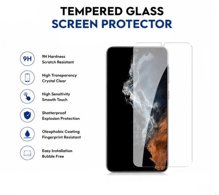[2 PACK] For Samsung Galaxy S21 Plus Tempered Glass Screen Protector