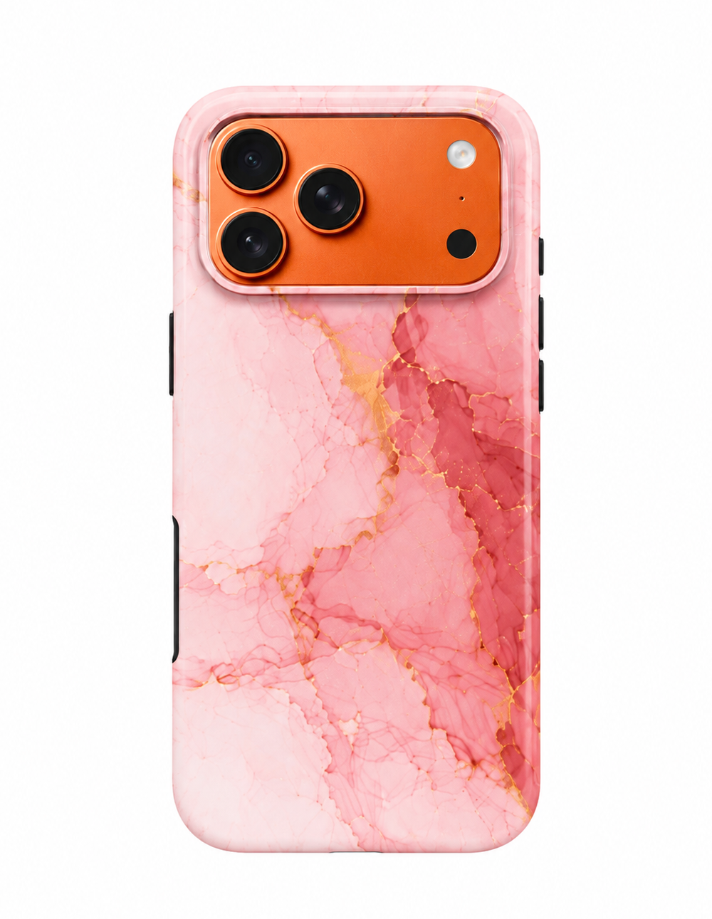 For iPhone 17 Pro Magsafe Marble Pattern Dual Layer Protective Case – Pink
