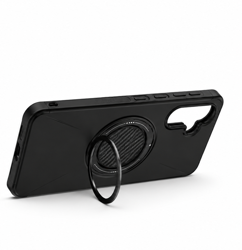 For Samsung Galaxy A16 Magsafe Case Spin Grip Black Phone Cover