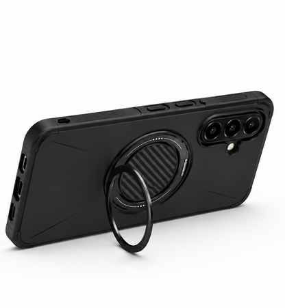 For Samsung Galaxy A16 Magsafe Case Spin Grip Black Phone Cover