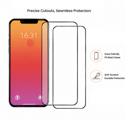 [2 Pack]Full Screen iPhone 15 Pro Max Tempered Glass Screen Protector