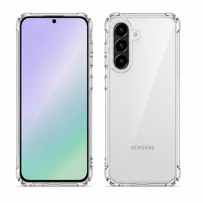 For Samsung Galaxy A55 Clear Shockproof Case + 2 Pack Tempered Glass Screen Protectors | Crystal Clear Protective Cover