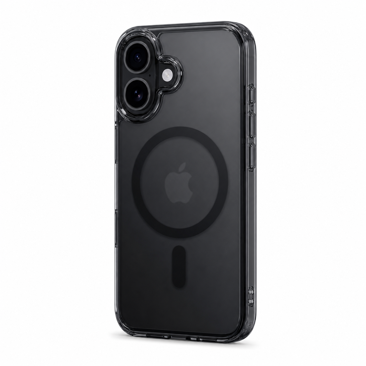 For iPhone 16 Plus Magsafe Case – Black Clear Shockproof Cover