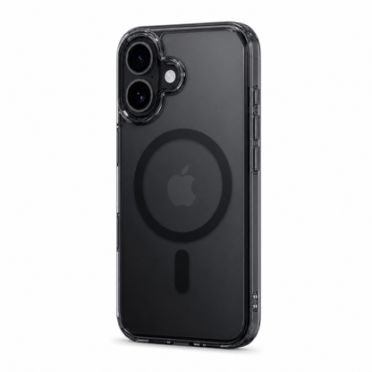 For iPhone 16 Plus Magsafe Case – Black Clear Shockproof Cover