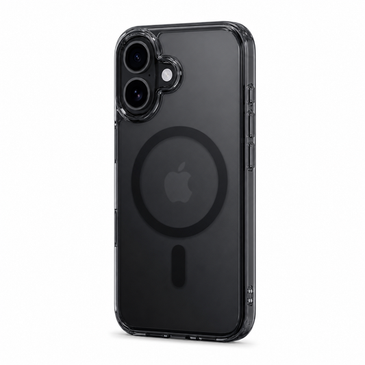 For iPhone 17 Magsafe Case – Black Clear Shockproof Cover