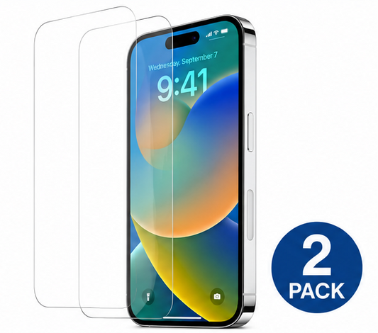2 Pack for iPhone 16 Tempered Glass Screen Protector - HD Clear, Bubble-Free, Case Friendly