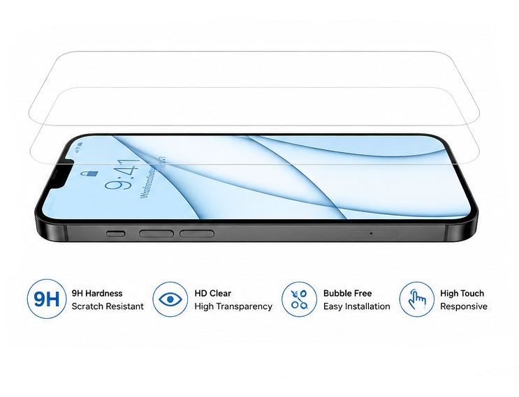 2X Tough Tempered Glass Screen Protector for iphone 13 Pro
