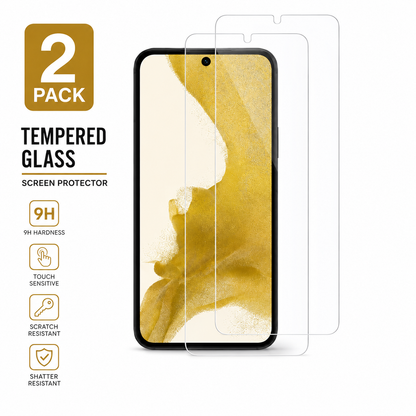 2 Pack for Samsung Galaxy S21 Tempered Glass Screen Protector - HD Clear, Bubble-Free, Case Friendly