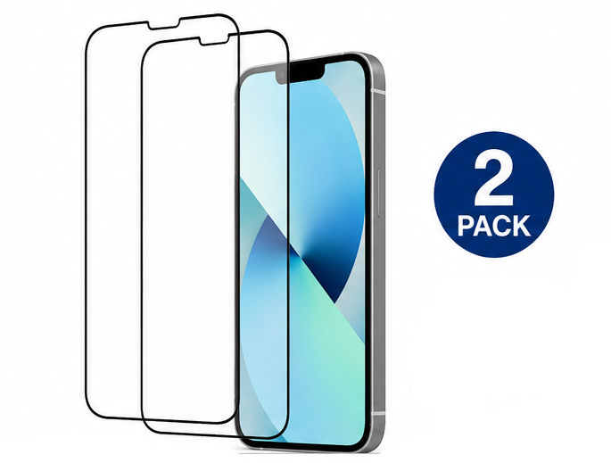 2 Pack For iPhone 16E Tough Full Cover Tempered glass screen protector