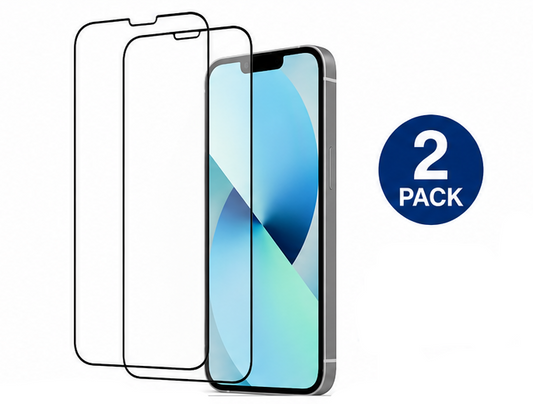 2 Pack For iPhone 16E Tough Full Cover Tempered glass screen protector