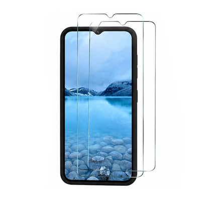 For Samsung Galaxy S25 Plus Silicone Black case with 2 Screen Protector