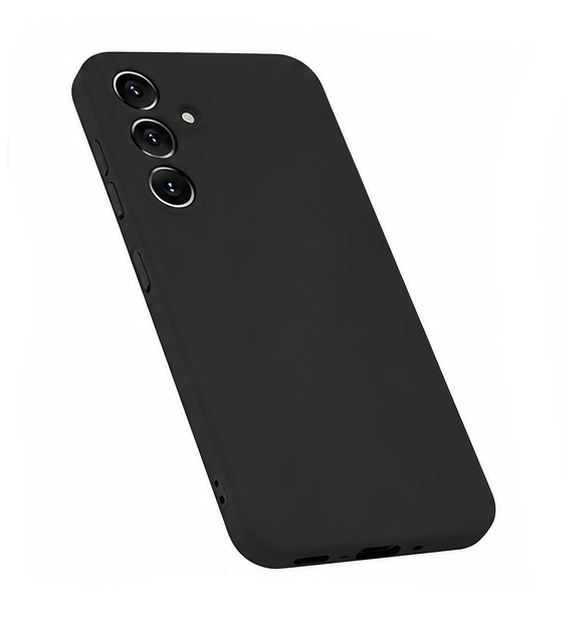 For Samsung Galaxy A16  Silicone Black case with 2 Screen Protector
