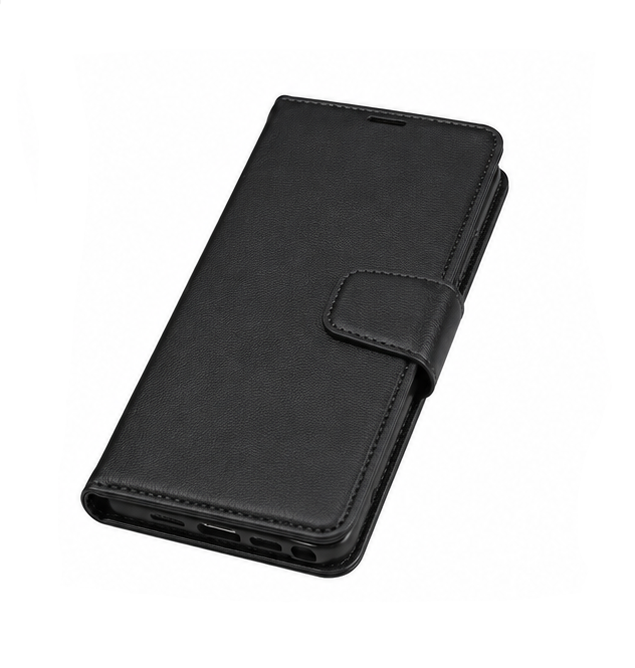 For Samsung Galaxy S24 Ultra Wallet Black Case + 2 Pack Tempered Glass Bundle