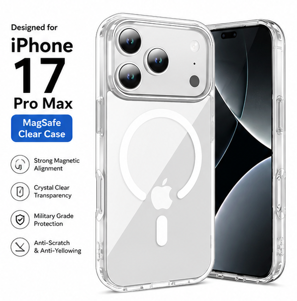 Clear Magsafe Case For iPhone 17 Pro Max