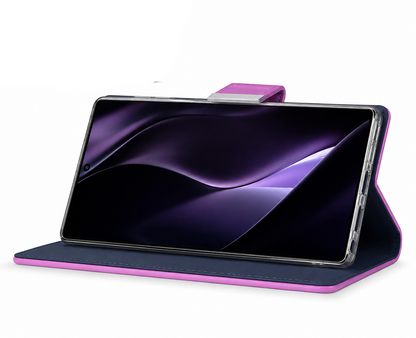Dual layers wallet Cover For Samsung Galaxy S25 Ultra,Purple