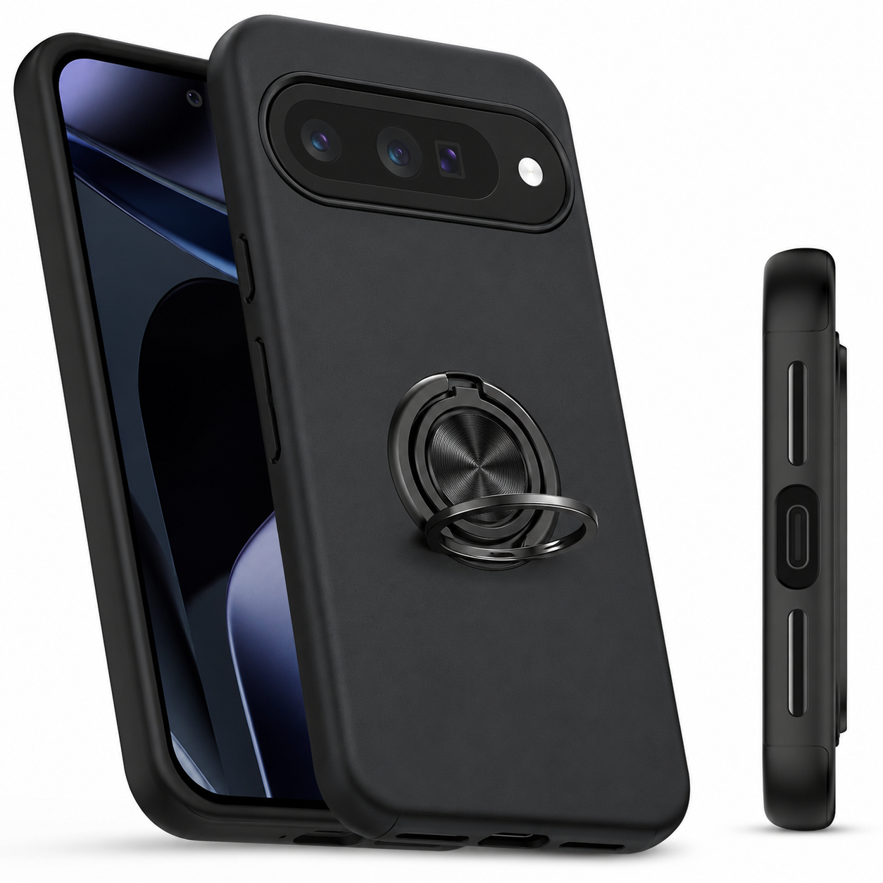 For Google Pixel 11 Pro – Shockproof Matte Protective Cover ,Black