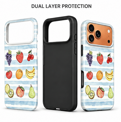 For iPhone 17 Pro Magsafe Case- Fruits Pattern Dual Layer Protection