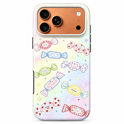 For iPhone 17 Pro Magsafe Case- Candy Pattern Dual Layer Protection