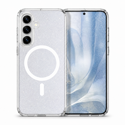 Clear Glitter Case for Samsung Galaxy S26+Plus – MagSafe Compatible Shockproof Cover