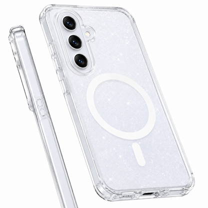 Clear Glitter Case for Samsung Galaxy S26+Plus – MagSafe Compatible Shockproof Cover