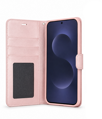 For Google Pixel 10 Pro XL Wallet Case with Card holder Rosegold Flip Cover