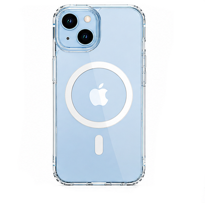 For iPhone 14 Plus  MagSafe Shockproof Clear Case